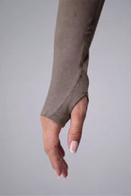 Brown Cosmic Seamless 1/4 Zip showing fitted side silhouette and sculpting seamless fabric by TLF Apparel – detail view