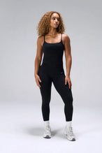 Black NeoCloud™ Built In Bra Tank with shelf bra and adjustable straps for everyday wear by TLF Apparel – front view