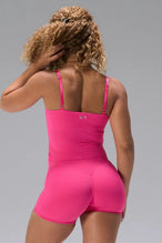 Pink NeoCloud™ Built In Bra Tank showing longline fit and breathable cloud-soft fabric by TLF Apparel – back view