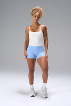 Cream NeoCloud™ Built In Bra Tank with shelf bra and adjustable straps for everyday wear by TLF Apparel – front view