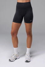 Black Cosmic Seamless Scrunch Butt Shorts with booty shaping ruching and glute contour seam for workouts and gym training by TLF Apparel – front view 