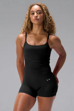 Black NeoCloud™ 4 Inch Secret Glute Seam Shorts with 4 inch inseam and scrunch lift, daily wear by TLF Apparel – front view