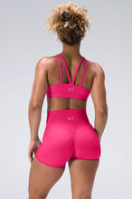 Pink NeoCloud™ 4 Inch Secret Glute Seam Shorts showing NeoCloud™ fabric and 4 inch inseam by TLF Apparel – detail view