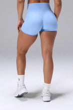 Blue NeoCloud™ 4 Inch Secret Glute Seam Shorts showing scrunch lift and sculpted silhouette by TLF Apparel – back view 