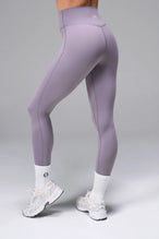 Gray Ridge Tempo High Waisted Workout Leggings with butt lifting sculpting design and snatched waist fit for gym training and workouts by TLF Apparel – back view