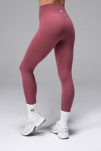 Nocturne Tempo High Waisted Workout Leggings showing flattering side profile and tummy-tucking waistband by TLF Apparel – side view