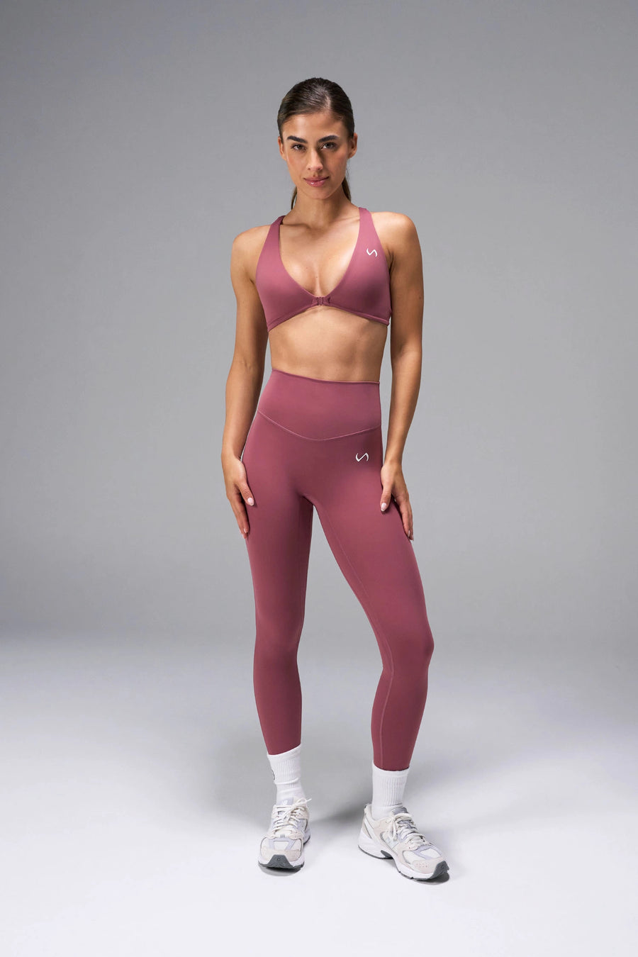 Nocturne Tempo High Waisted Workout Leggings with snatched waist design and butt lifting sculpting fit for gym workouts and all-day wear by TLF Apparel – front view