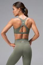Sage Tempo High Waisted Workout Leggings showing Luxe DNA™ buttery-soft fabric and high-waisted waistband detail by TLF Apparel – detail view