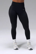 Black NeoCloud™ Secret Glute Seam Leggings with scrunch lift and breathable cloud-soft fabric for gym training by TLF Apparel – front view