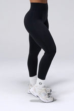 Black NeoCloud™ Secret Glute Seam Leggings showing high waist fit and sculpted side silhouette by TLF Apparel – side view