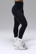 Black NeoCloud™ Secret Glute Seam Leggings showing scrunch lift, sculpted fit, soft fabric by TLF Apparel – side view
