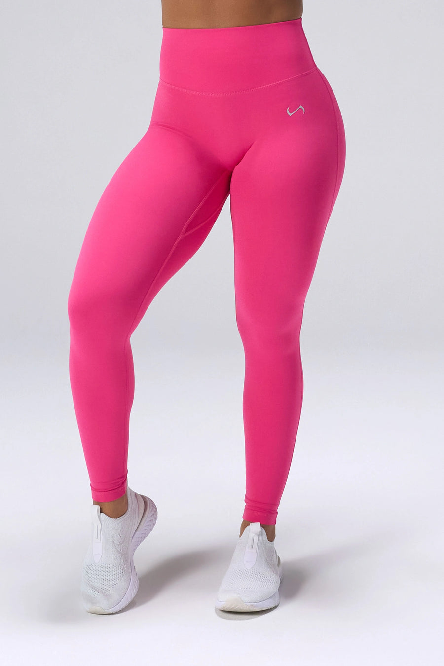 Pink NeoCloud™ Secret Glute Seam Leggings with scrunch lift and breathable cloud-soft fabric for gym training by TLF Apparel – front view