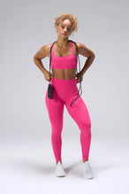 Pink NeoCloud™ Secret Glute Seam Leggings with scrunch lift and cloud-soft fabric for everyday wear by TLF Apparel – front view