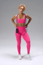 Pink NeoCloud™ Secret Glute Seam Leggings with scrunch lift and cloud-soft fabric for everyday wear by TLF Apparel – front view
