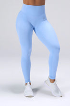 Blue NeoCloud™ Secret Glute Seam Leggings with scrunch lift and breathable cloud-soft fabric for gym training by TLF Apparel – front view