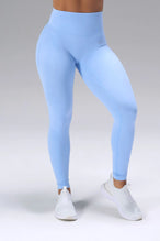 Blue NeoCloud™ Secret Glute Seam Leggings with scrunch lift and breathable cloud-soft fabric for gym training by TLF Apparel – front view