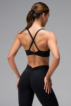 Black NeoCloud™ V Back Gym Leggings with fitted side silhouette and breathable performance fabric by TLF Apparel – back view  