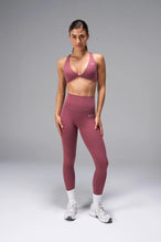 Pink Tempo Front Clasp Sports Bra with Luxe DNA™ fabric and medium support for workouts and training by TLF Apparel – front view