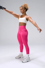 Cream NeoCloud™ Strappy Sports Bra with strappy back and medium support for gym training by TLF Apparel – front view