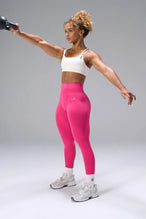 Cream NeoCloud™ Strappy Sports Bra with strappy back and medium support for gym training by TLF Apparel – front view