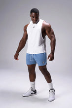 Light Blue Reps Mesh 5 Inch Fitted Shorts showing 5 inch inseam fit, fitted athletic silhouette, and unrestricted mobility by TLF Apparel – side view