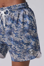 Snake Skin Print Reps Mesh 5 Inch Shorts showing Mesh Tech DNA™ fabric, side split hem construction, and premium details by TLF Apparel – detail view