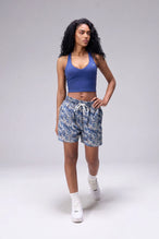 Snake Skin Print Reps Mesh 5 Inch  Shorts with lightweight breathable mesh fabric, zip pockets, and 4-way stretch performance for gym training and workouts by TLF Apparel – front view