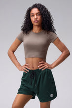 Green Reps Mesh 5 Inch Shorts with athletic silhouette, zip pockets, and lightweight mesh fabric for training by TLF Apparel – front view