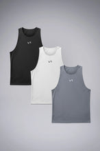 Custom 3 Pack - Men’s Micro Mesh Tank with a physique-enhancing fit, designed for gym training, HIIT workouts and running by TLF Apparel – front view 