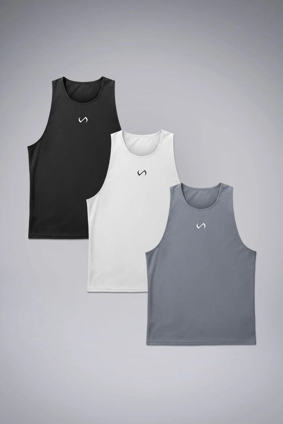 Custom 3 Pack - Men’s Micro Mesh Tank with a physique-enhancing fit, designed for gym training, HIIT workouts and running by TLF Apparel – front view 