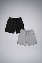 Custom 2 Pack Front View of the  the TLF Element Light 7 Inch Shorts featuring side zipper pockets, side split hems and reflective details for nighttime visibility