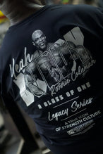 Blue Ronnie Coleman “Yeah Buddy” Tee oversized graphic workout shirt featuring Cotton Luxe DNA™ fabric and Ronnie Coleman legacy artwork by TLF Apparel – back view