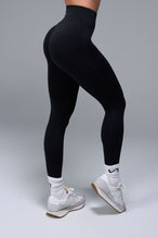 Back View of Black TLF NeoCloud™ Secret Glute Seam Leggings featuring our new secret glute seam technology to lift and shape your glutes. 