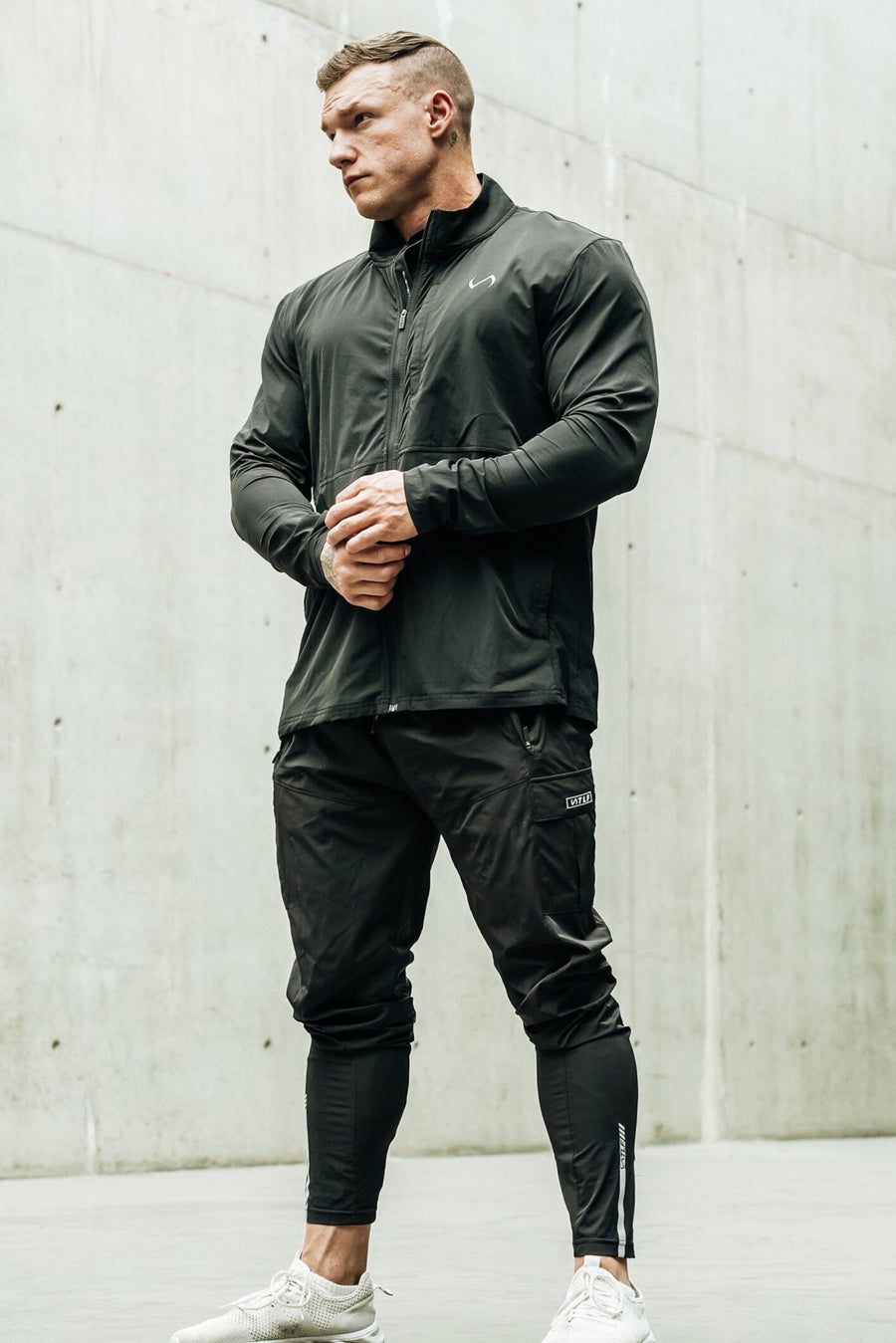 Product Lifestyle Image Element Athletic Jacket In Black
