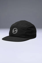 Black Pluma Packable Hat showing low profile side silhouette and breathable performance fabric by TLF Apparel – side view 