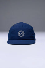Blue Pluma Packable Hat showing low profile side silhouette and breathable performance fabric by TLF Apparel – front view 