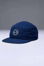 Blue Pluma Packable Hat showing low profile side silhouette and breathable performance fabric by TLF Apparel – side view 