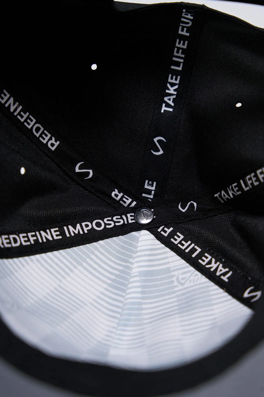 Black Flex Grid Varsity Rope Hat featuring rope trim detail and structured 5-panel construction by TLF Apparel – detail view 