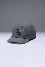 Gray Flex Grid Varsity Rope Hat, structured snapback gym hat with rope detail and performance fabric by TLF Apparel – front view 