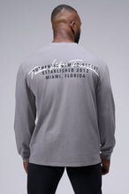 Back View of Quiet Shade TLF Arc Dura Cotton Oversized Long Sleeve, durable, vintage wash tee for gym or street wear