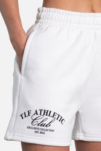 Front View of White Athletic Club Oversized Shorts