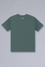 Back View of Green TLF Athletic Dept Cotton Luxe Oversized Tee featuring a bold 2 one graphic print design across the chest in our oversized shirt fit