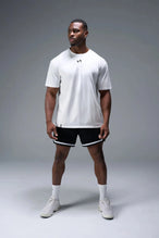 Back View Of Back Script Oversized Tee in White