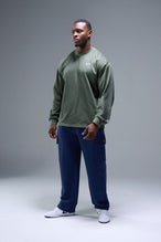 Front View of Cypress TLF Blur Oversized Heavy Weight Long Sleeve, durable and versatile for gym or street wear 