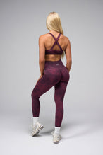 Back View of Cosmic Seamless Scrunch Butt Leggings in Space Cherry