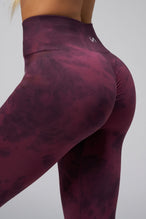 Back View of Cosmic Seamless Scrunch Butt Leggings in Space Cherry
