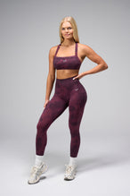 Front View of Cosmic Seamless Scrunch Butt Leggings in Space Cherry