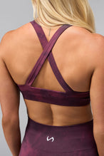 Back View Of Cosmic Seamless Square Neck Sports Bra in Space Cherry