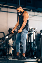 Front View of Blue the TLF Element Infi-Dry Hybrid Joggers featuring side zipper pockets, zippered ankles and drawcord waistband for a custom fit.