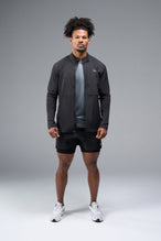 Front View of Black TLF Element Shorts With Liner, 2 in 1 shorts featuring side zipper pockets, 5 inch inseam and 7 Inch inseam Liner Short 